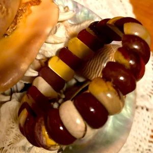 Bracelet with lovely varieties of Marble, fits most